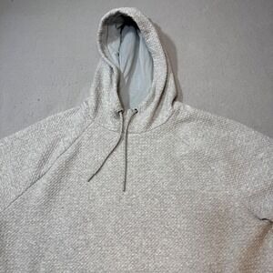 FLX Travel Leisure Gray Quilted Textured Hoodie Mens XL Zipped Kangaroo Pocket